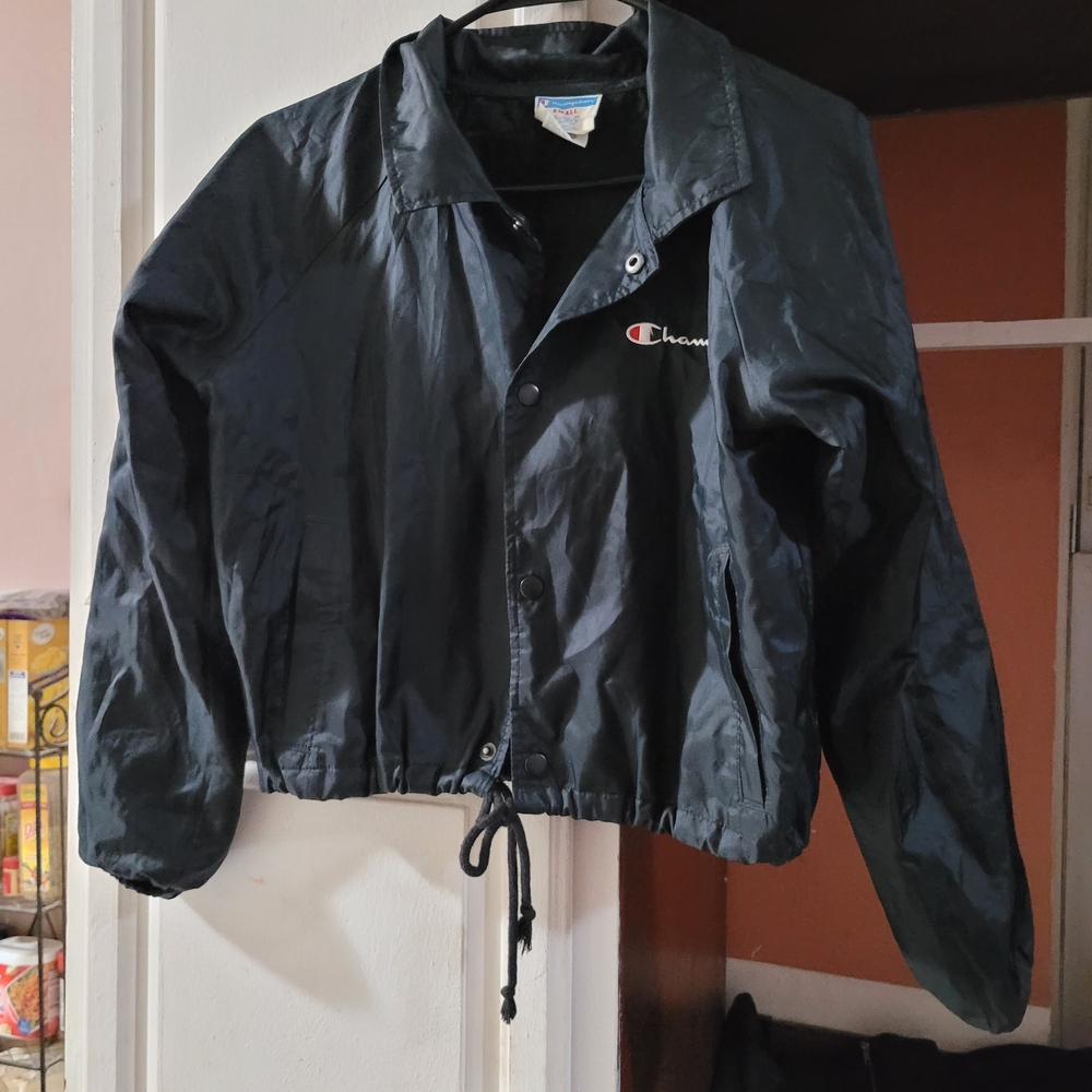Champion Black Windbreaker Jacket